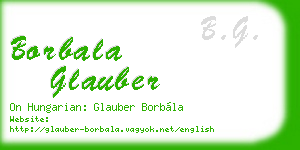borbala glauber business card