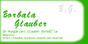 borbala glauber business card